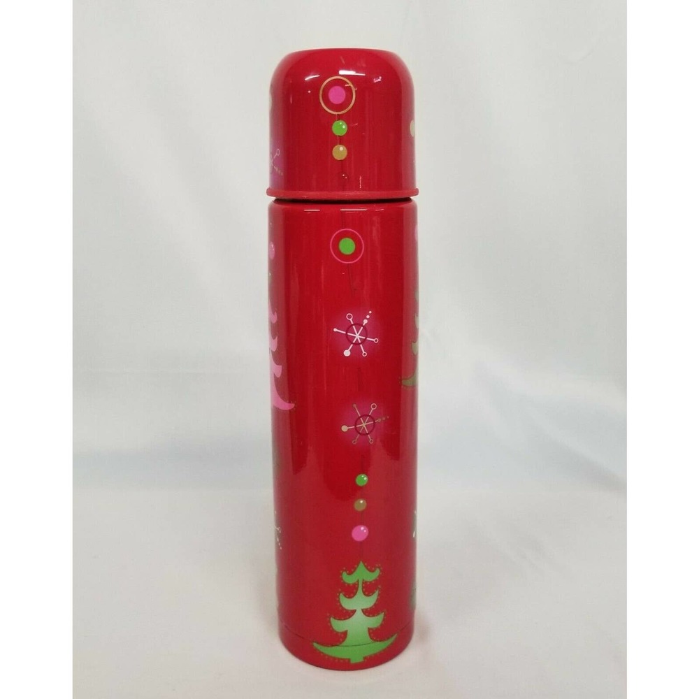 Starbucks Christmas Tree Snowflakes Red Thermos